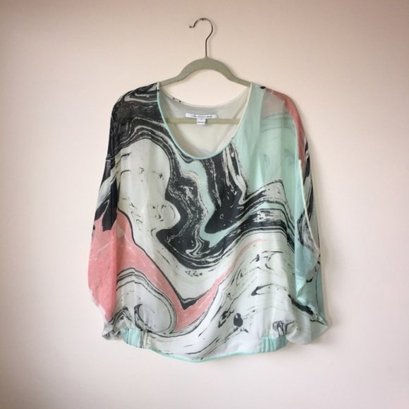 DVF Robyn spring marble top. Silk. - Picture 1 of 8